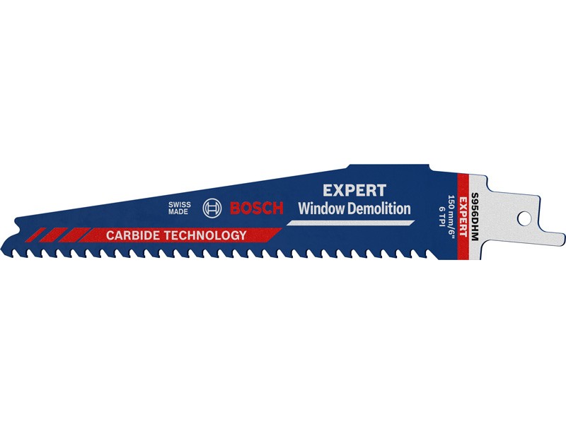 List Bosch za sabljasto žago EXPERT ‘Window Demolition’ S 956 DHM, Pakiranje: 10kos, 150mm, 6TPI, za Aluminij, Les, 2608900386